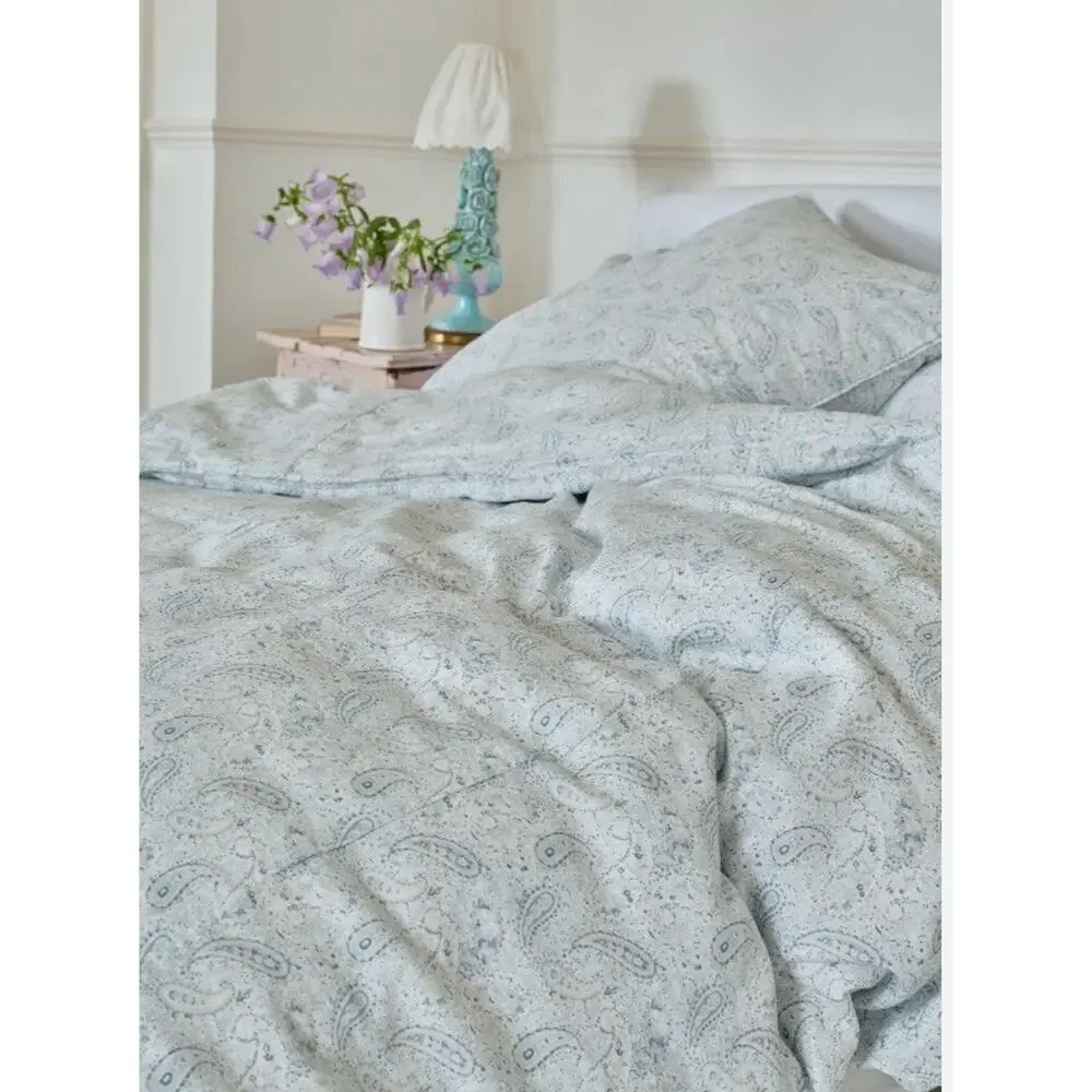 Rachel Ashwell Shabby Chic Couture Paisley Blue White Teal White LINEN By Yard